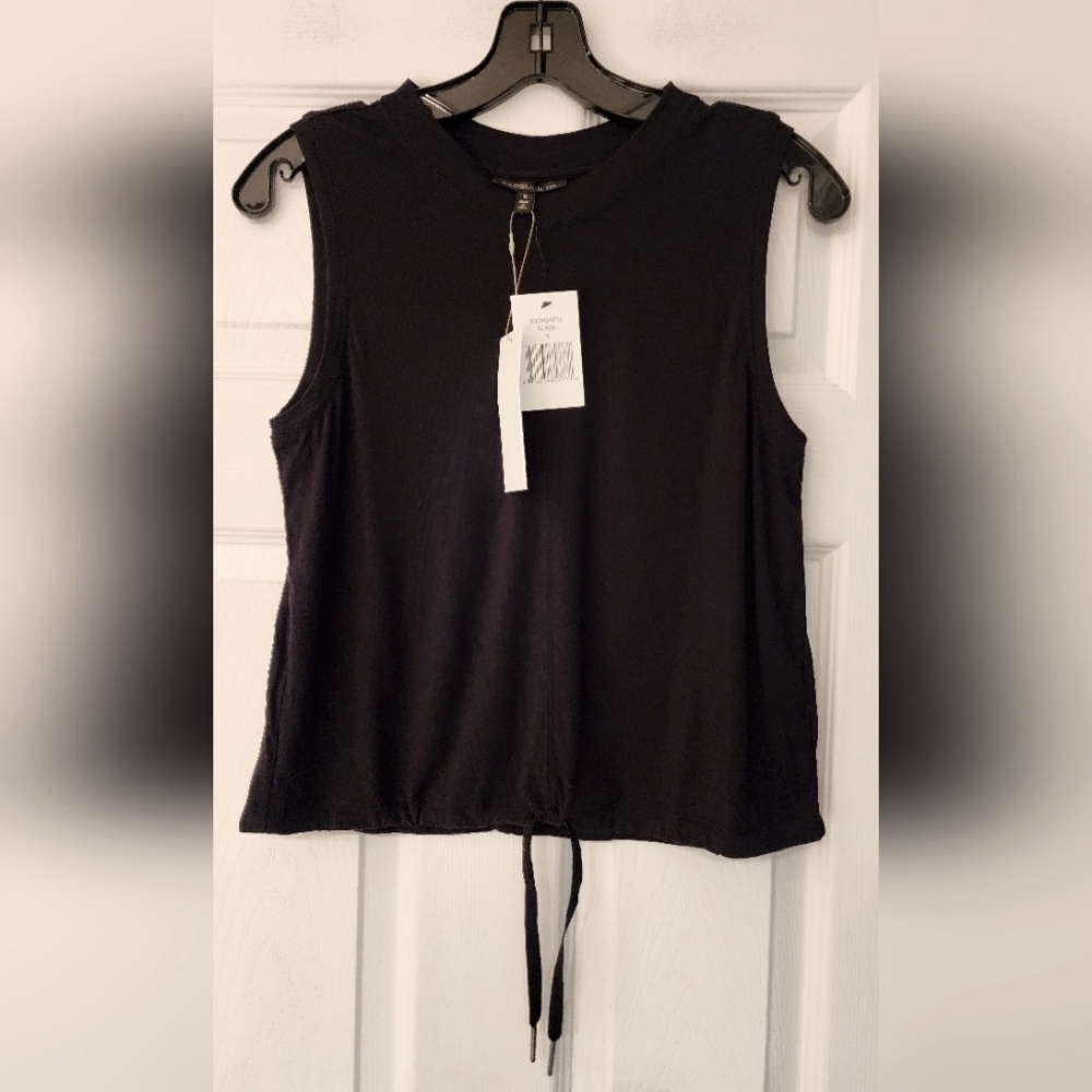 CAPSULE 121 Sync Tie Crop Top In Black Size Small - Picture 3 of 10